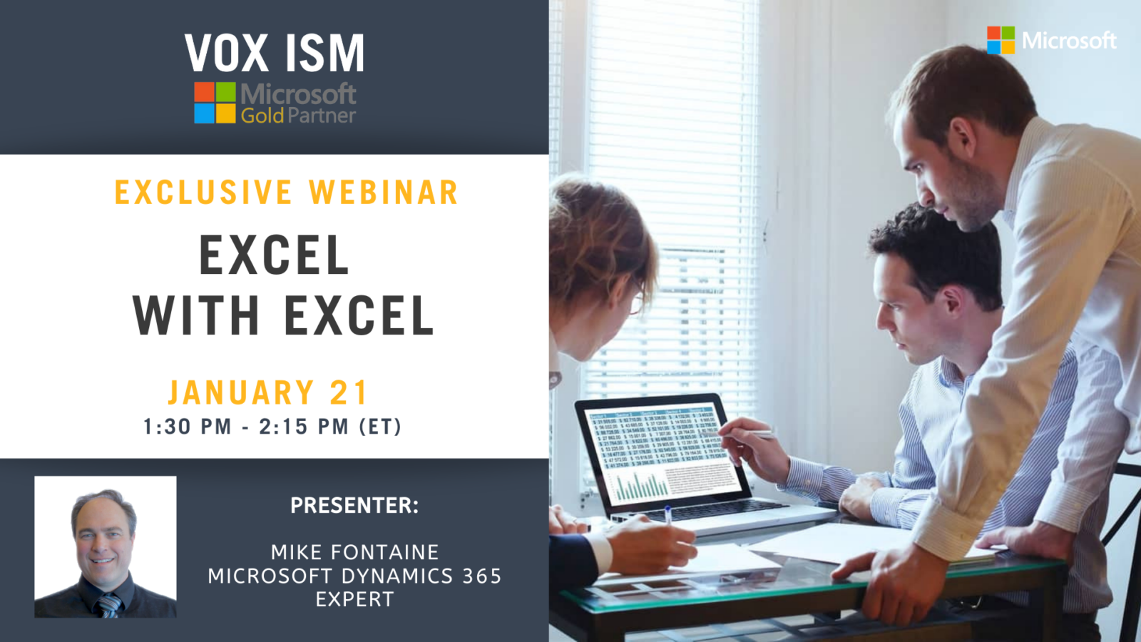 Excel with Excel - January 21 - Webinar