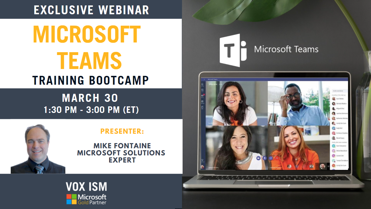 Microsoft Teams: Training Bootcamp - March 30 - Webinar