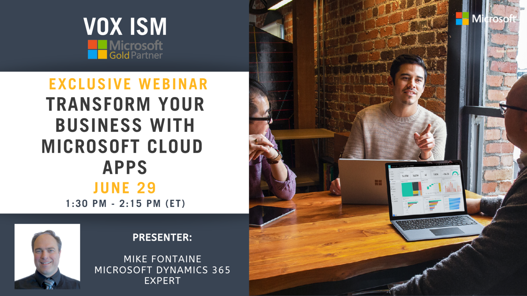 Transform your business with Microsoft Cloud Apps - June 29 - Webinar