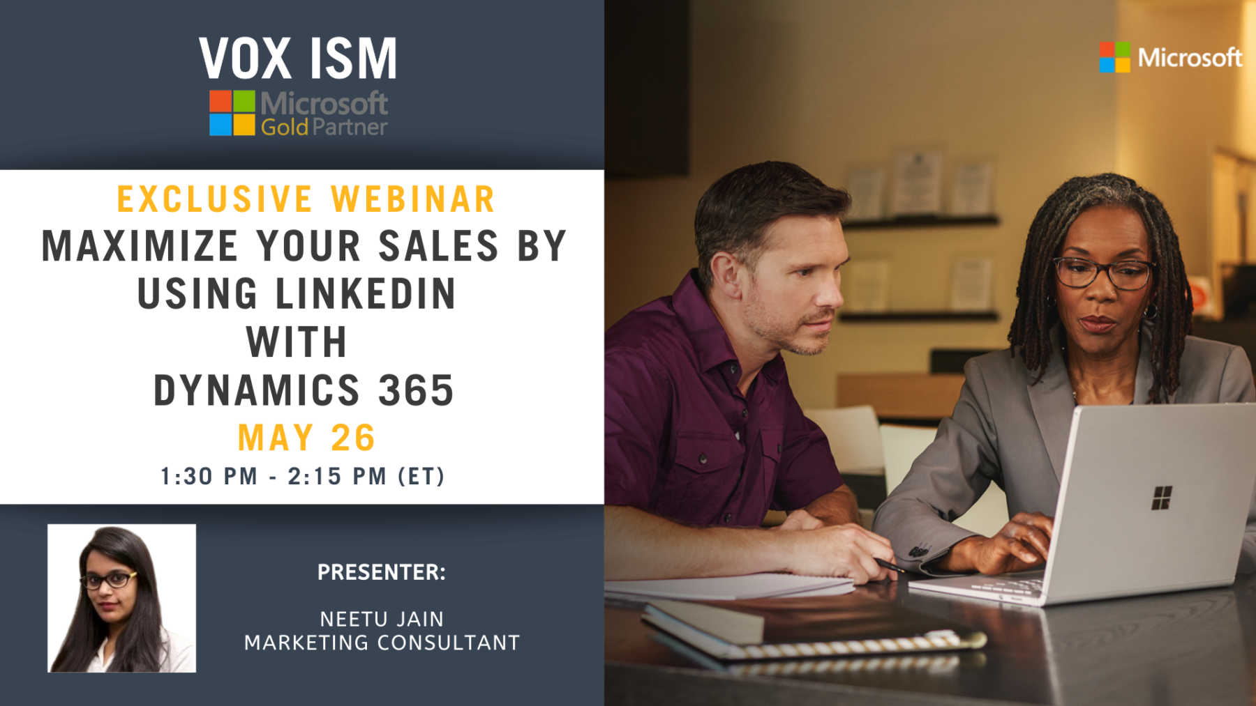 Maximize Your Sales By Using LinkedIn With Dynamics 365 - May 26 - Webinar
