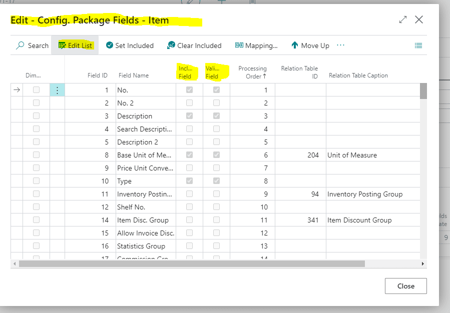 configuration package with Business Central_3