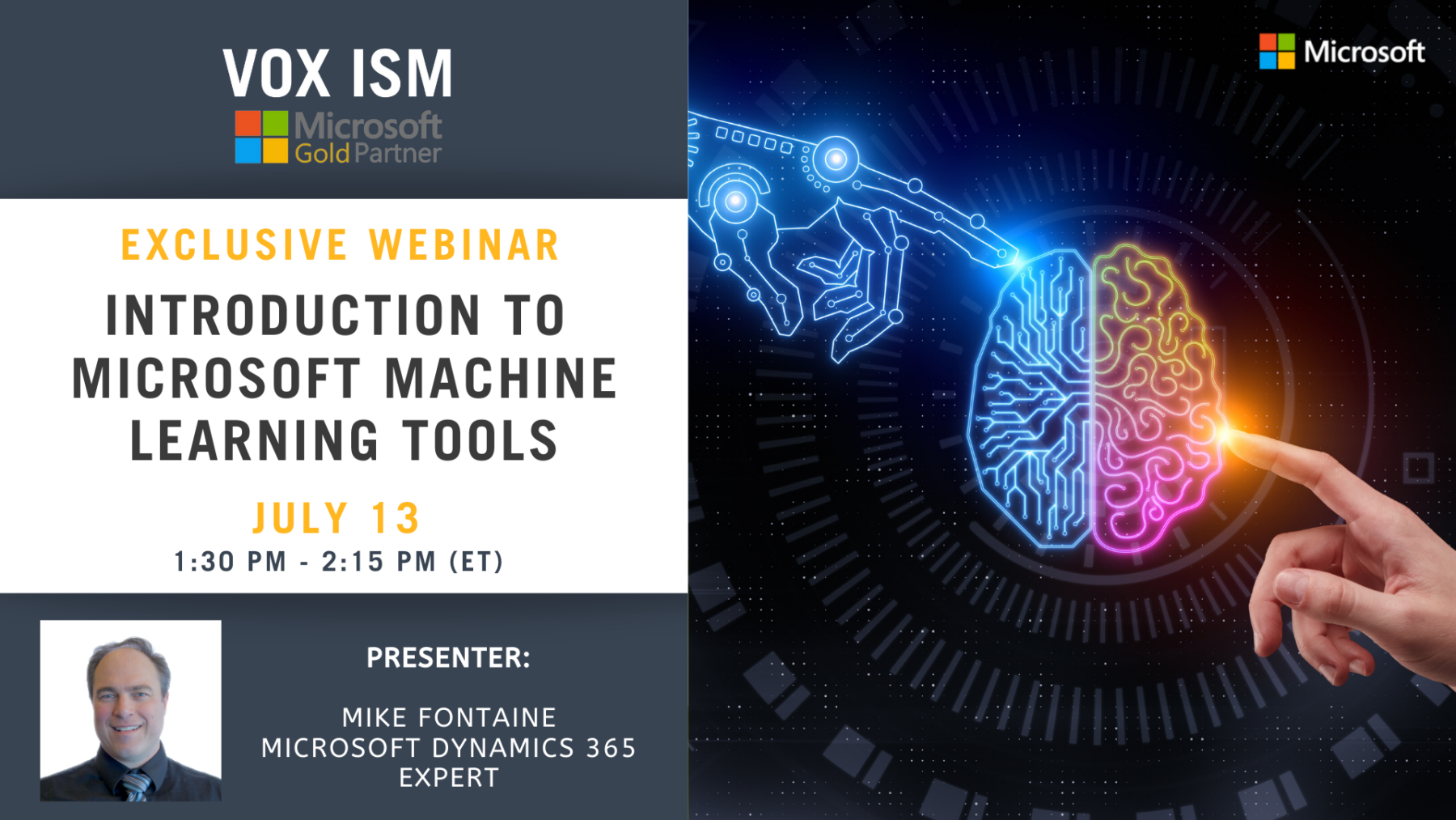 Introduction to Microsoft Machine Learning Tools - July 13 - Webinar