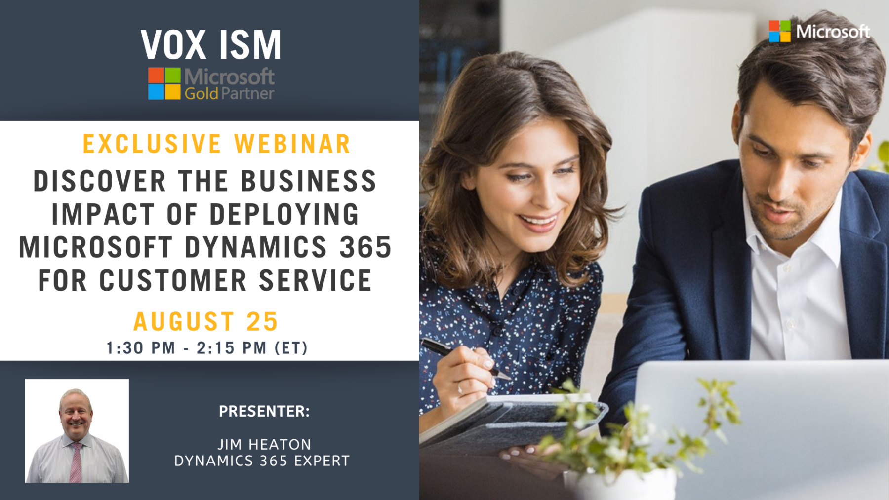 Discover the Business Impact of Deploying Microsoft Dynamics 365 for Customer Service - August 25 - Webinar
