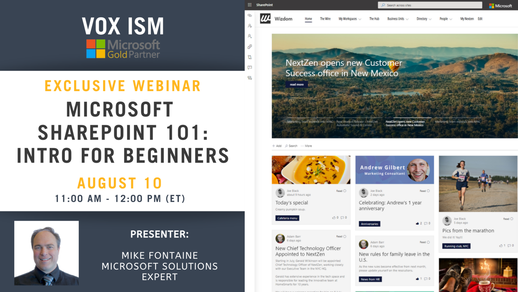 Microsoft SharePoint 101 - Intro for Beginners - August 10 - Webinar