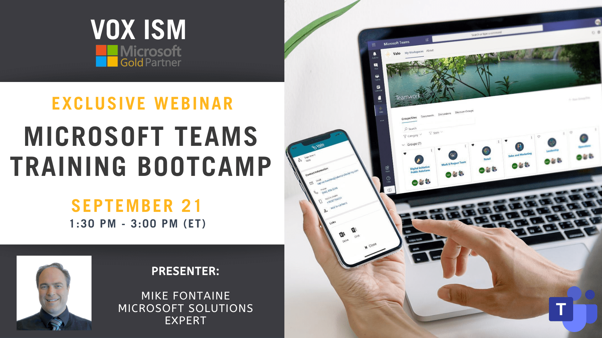 Microsoft Teams Training Bootcamp - September 21 - Webinar
