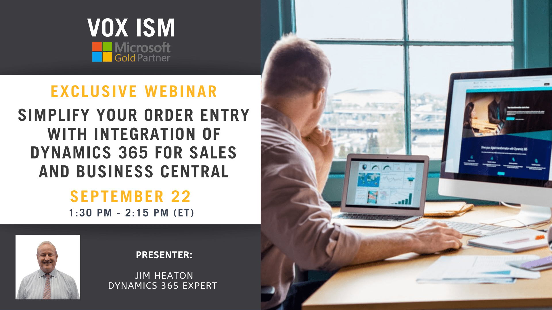 Simplify Your Order Entry with Integration of Dynamics 365 for Sales and Business Central - September 22 - Webinar