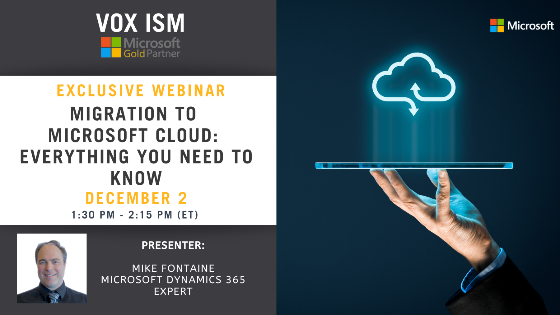 Migration to Microsoft Cloud: Everything you Need to Know - Webinar - VOX ISM