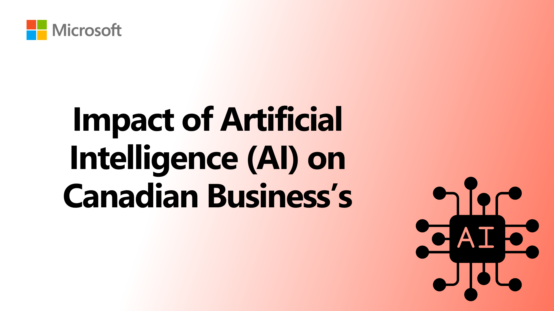 Impact of Artificial Intelligence (AI) on Canadian Business’s